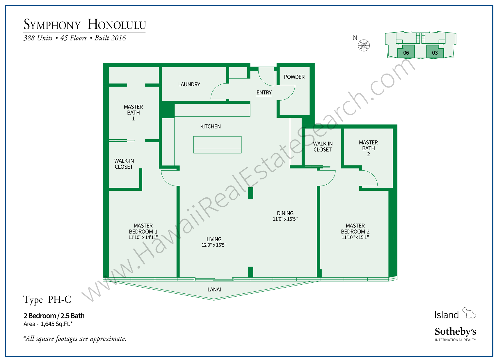 Symphony Honolulu Floor Plan Penthouse C